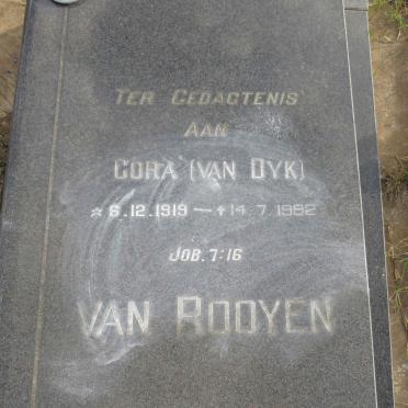 ROOYEN Cora, van nee VAN DYK 1919-1992
