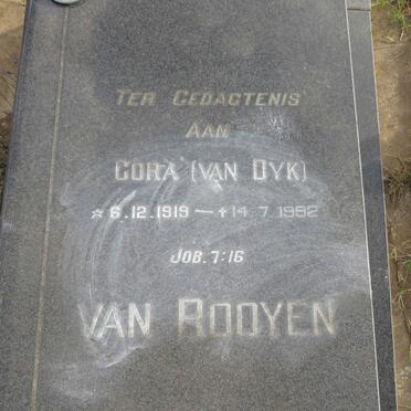 ROOYEN Cora, van nee VAN DYK 1919-1992