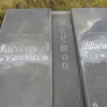 SNYMAN Jacobus J. 1913-1983 & Wilhelmina A 1914-