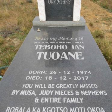 TUOANE Teboho Ian 1974-2017