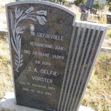 VORSTER O.A. 1905-1985
