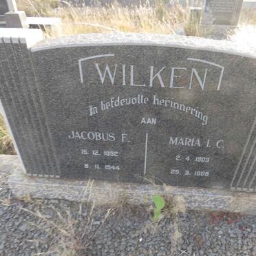 WILKEN Jacobus F. 1892-1944 & Maria I.C. 1903-1968