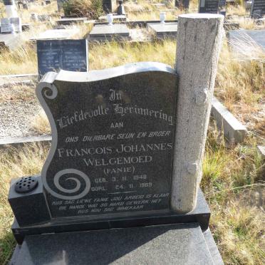 WELGEMOED Francois Johannes 1948-1969