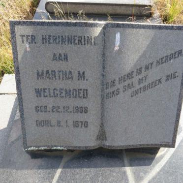 WELGEMOED Martha M. 1966-1970