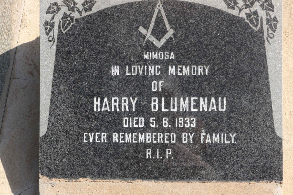 BLUMENAU Harry -1933