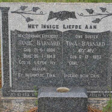 BARNARD Janie 1884-1948 &amp; Tina NEL 1893-