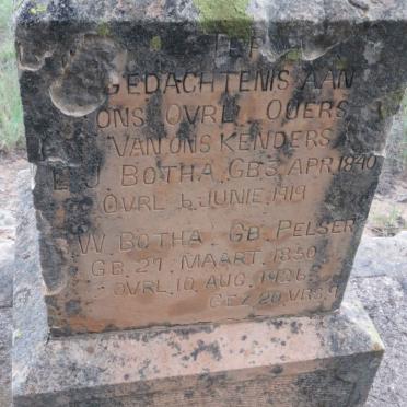 BOTHA E.J. 1840-1919 &amp; W. PELSER 1850-1926