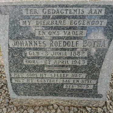 BOTHA Johannes Roedolf 1882-1943