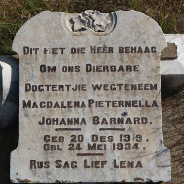 BARNARD Magdalena Pieternella Johanna 1919-1934