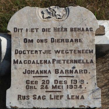 BARNARD Magdalena Pieternella Johanna 1919-1934