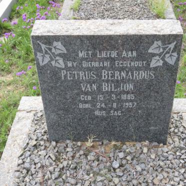 BILJON Petrus Bernardus, van 1885-1957