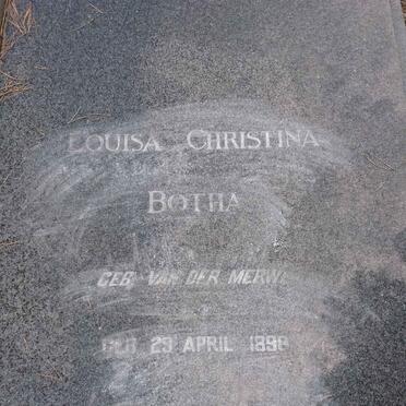 BOTHA Louisa Christina nee VAN DER MERWE 1898-1970