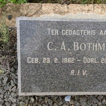 BOTHMA C.A. 1862-1951