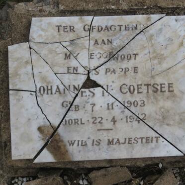 COETSEE Johannes H. 1903-1942