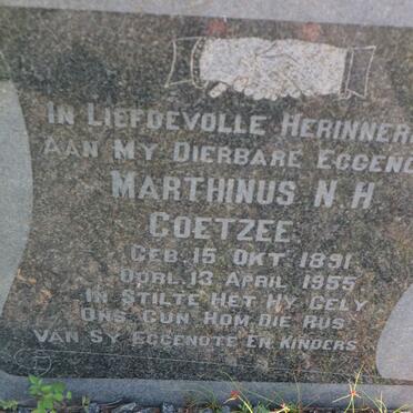 COETZEE Marthinus N.H. 1891-1955