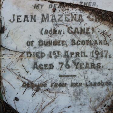 CRANE Jean Mazena nee CANE -1917