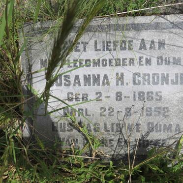 CRONJE Susanna H. 1865-1952