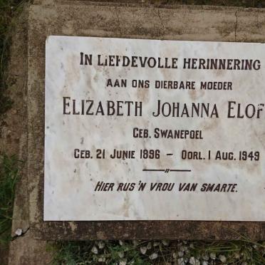 ELOFF Elizabeth Johanna nee SWANEPOEL 1896-1949