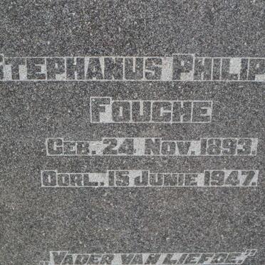FOUCHE Stephanus Philippus 1893-1947
