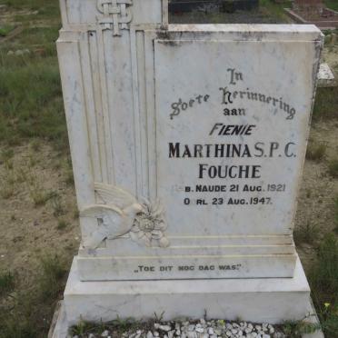 FOUCHE Marthina S.P.C. 1921-1947