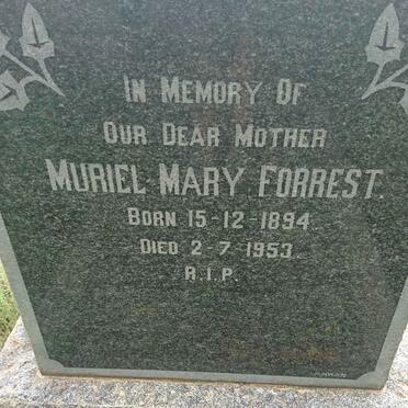 FORREST Muriel Mary 1894-1953