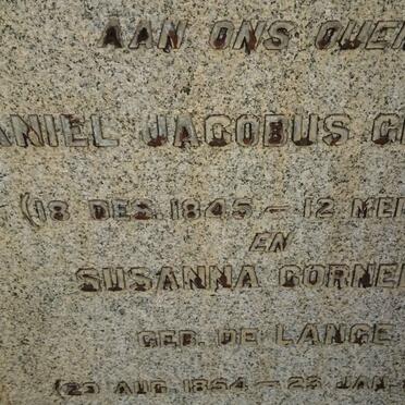 GREYLING Daniel Jacobus 1845-1938 &amp; Susanna Cornelia DE LANGE 1854-1938