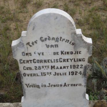 GREYLING Gert Cornelis 1922-1924