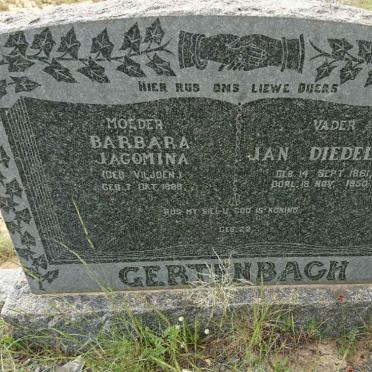 GERTENBACH Jan Diedeliff 1861-1950 &amp; Barbara Jacomina VILJOEN 1868-