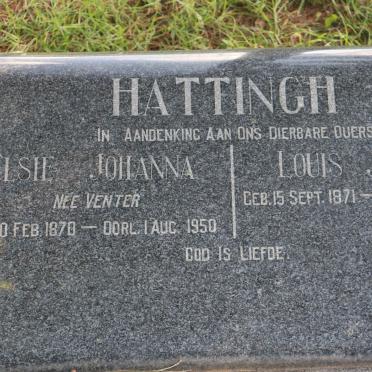 HATTINGH Louis Jacobus 1871-194? &amp; Elsie Johanna VENTER 1870-1950