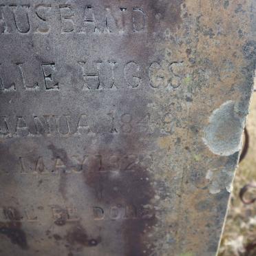 HIGGS Harry Neville 1849-1921 &amp; Maria M. 19?3 :: WELSFORD Elizabeth nee HIGGS -1921