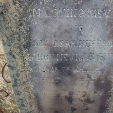 HIGGS Harry Neville 1849-1928 &amp; Maria M. 19?3 :: WELSFORD Elizabeth nee HIGGS -1921