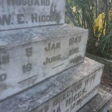 HIGGS W.E. 1845-1919 &amp; Cornelia 1856-1927