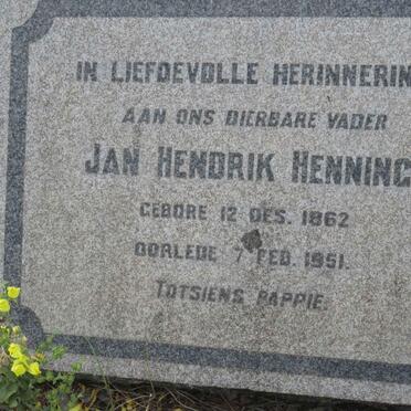 HENNING Jan Hendrik 1862-1951