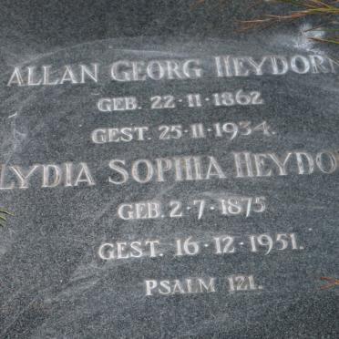 HEYDORN Allan Georg 1862-1934 &amp; Lydia Sophia 1875-1951