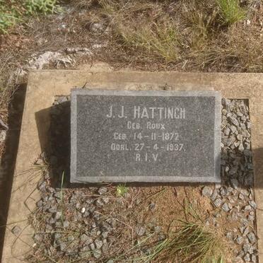 HATTINGH J.J. nee ROUX 1872-1937