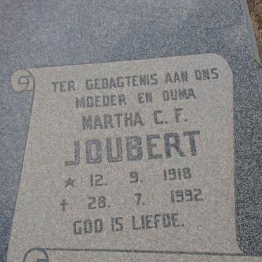 JOUBERT Hermanus Stephanus Antonie 1909-1981 &amp; Martha C.F. 1918-1992
