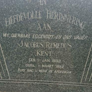 KENT Jacobus Remedus 1893-1952