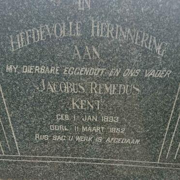 KENT Jacobus Remedus 1893-1952