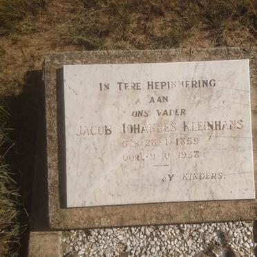 KLEINHANS Jacob Johannes 1859-1938