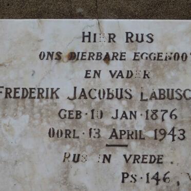 LABUSCHAGNE Frederik Jacobus 1876-1943