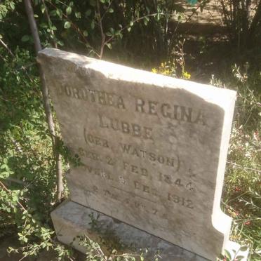 LUBBE Dorothea Regina nee WATSON 1844-1912