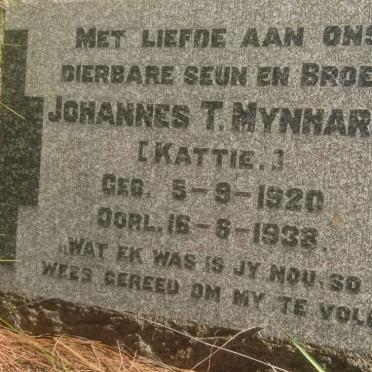MYNHARDT Johannes T. 1920-1938