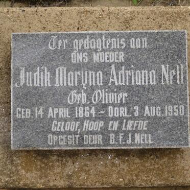 NELL Judik Maryna Adriana nee OLIVIER 1864-1950