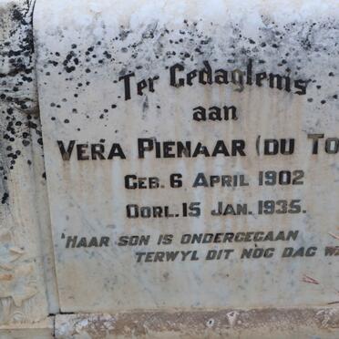PIENAAR Vera nee DU TOIT 1902-1935