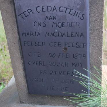 PELSER Maria Magdalena nee PELSER 1879-1917