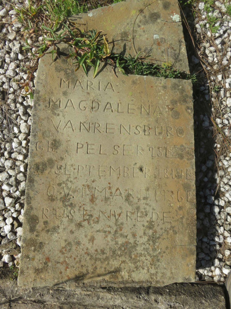 RENSBURG Maria Magdalena, van nee PELSER 186?-1936