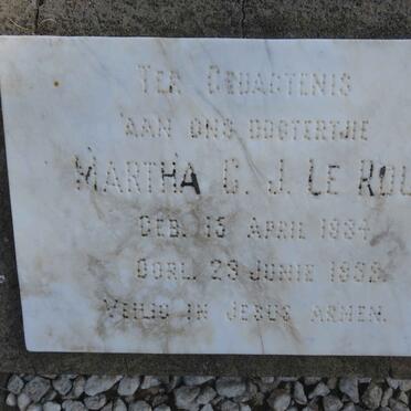 ROUX Martha C.J., le 1934-1939