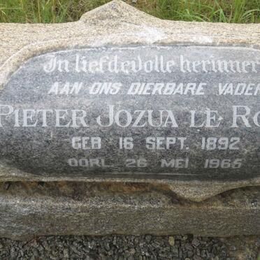 ROUX Pieter Jozua, le 1892-1965 &amp; Maria M., nee van RENSBURG 1905-1953