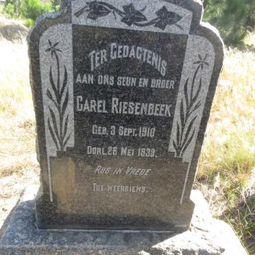 RIESENBEEK Carel 1910-1939