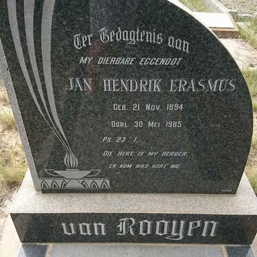 ROOYEN Jan Hendrik Erasmus, van 1894-1985